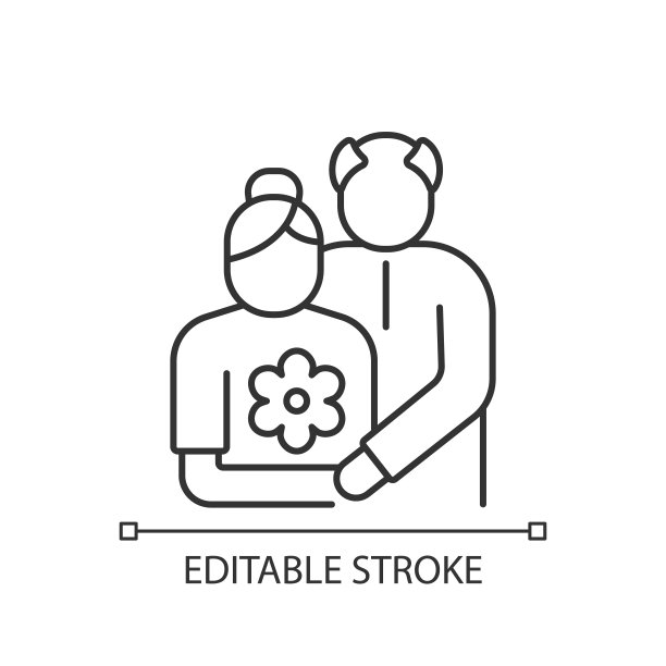 老夫妻线性图标图片下载