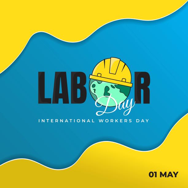 劳动节设计与地球使用头盔图片下载