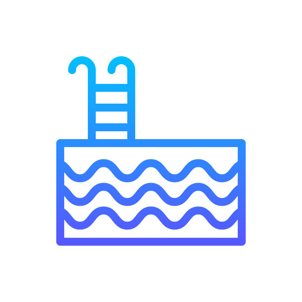 游泳池矢量图标。酒店和服务标志EPS 10图片下载