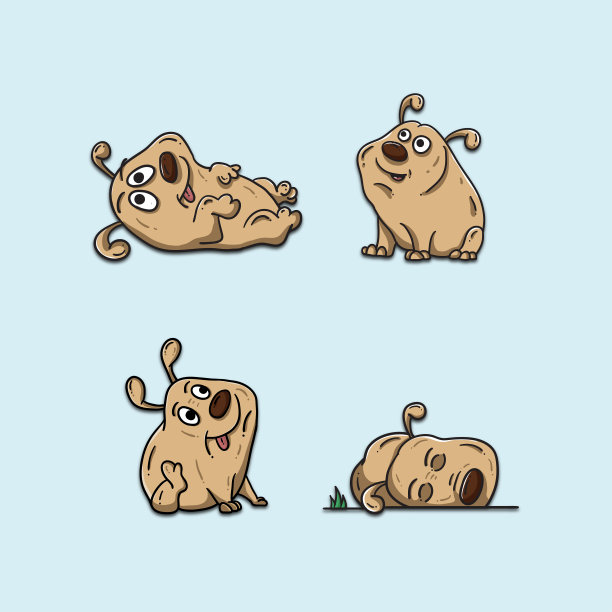 狗卡通插图图片下载