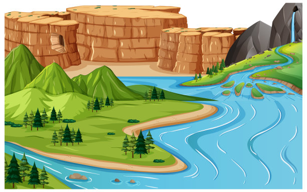 水陆地理景观图片下载