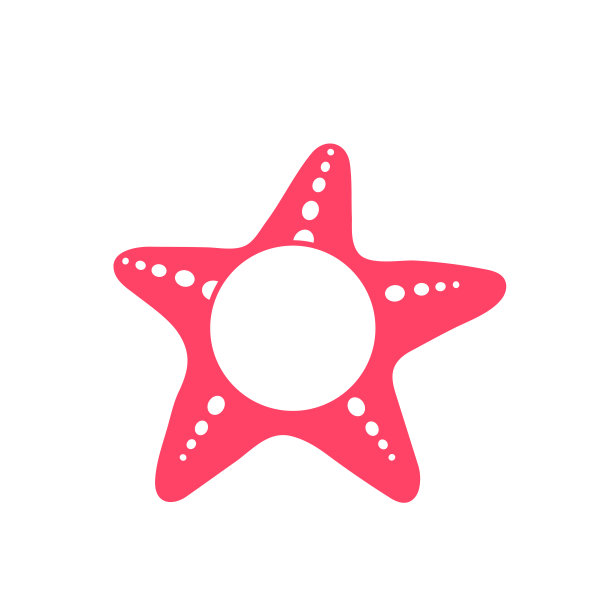 海滩海星夏季留空间添加文本。孤立在白色背景上。图片下载