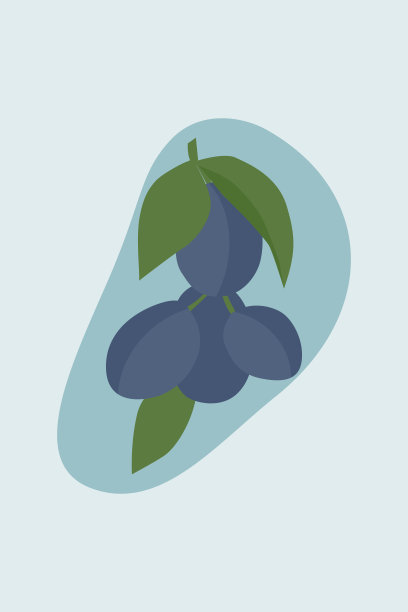 在抽象背景上的一枝李。图片下载