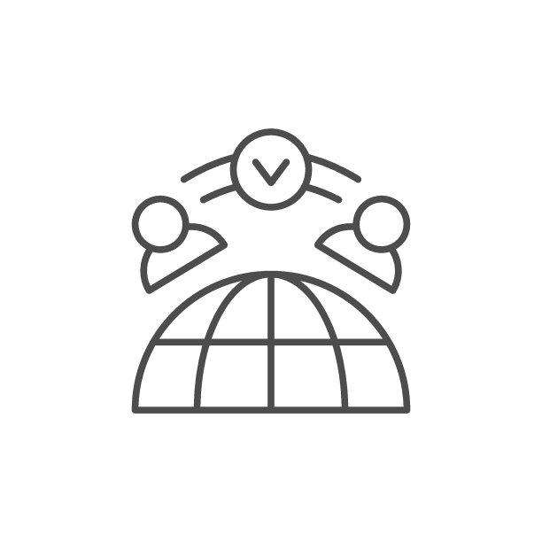 远程办公线性轮廓图标图片下载