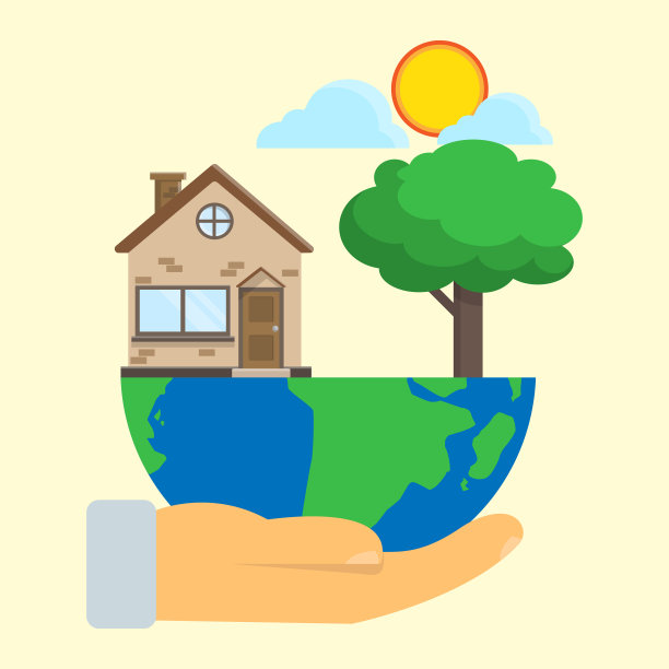 矢量插图的环境保护在平面风格图片下载
