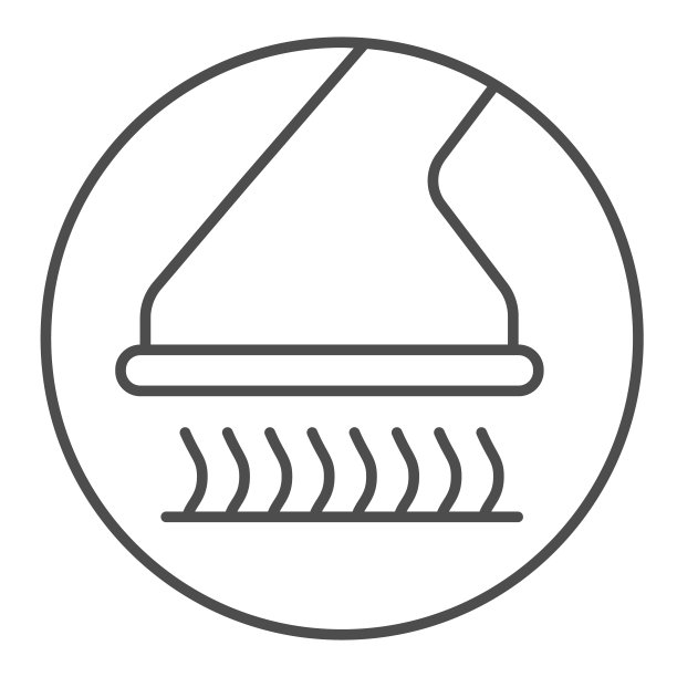 用吸尘器细线图标清洗内部的过程，洗车的概念，吸尘器软管的标志在白色的背景，清洗机软管的图标在轮廓风格。向量图形。图片下载