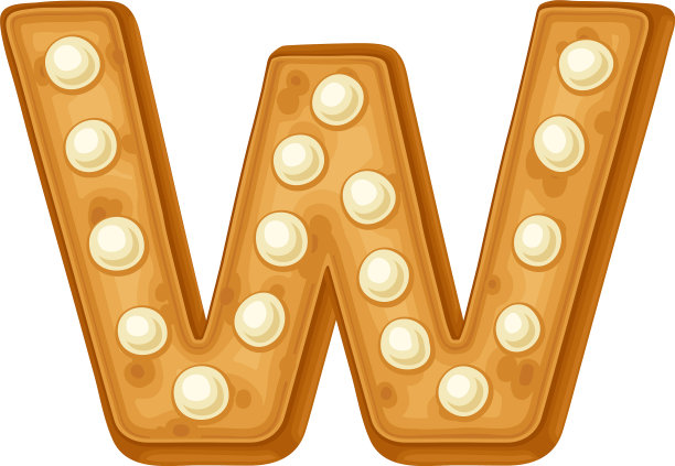 脆脆的饼干字母如烘焙的糕点图片下载