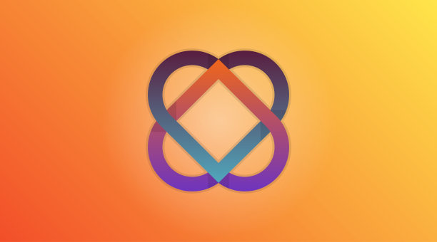 双心形渐变矢量图标图片下载