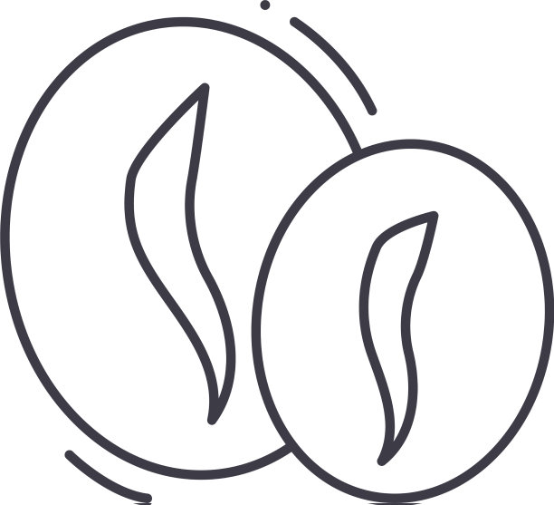 咖啡豆图标线性孤立图片下载