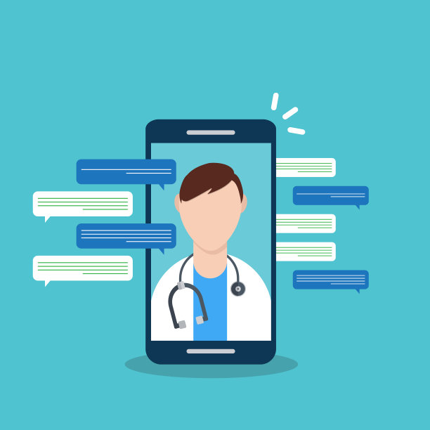 远程医疗医生在智能手机上进行体检图片下载