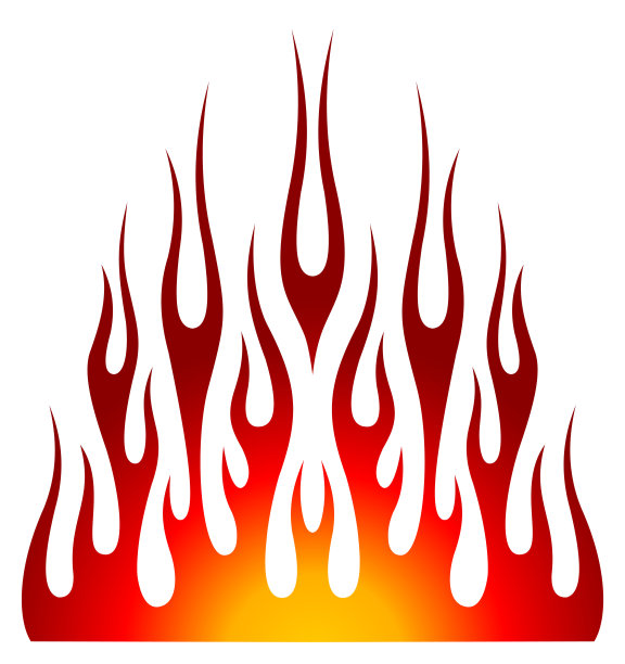 部落热杆肌肉车火焰矢量艺术图形图片下载