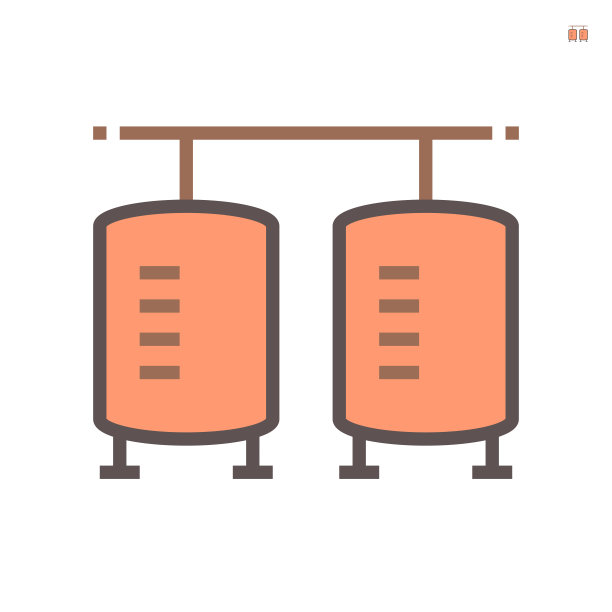 不锈钢罐或容器矢量图标设计。64x64像素完美的可编辑笔触。图片下载