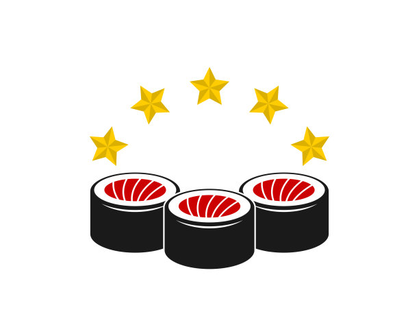 三份上面有五星的寿司图片下载