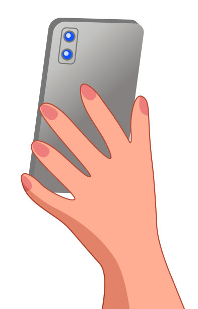 女性手洞灰色智能手机后视图图片下载