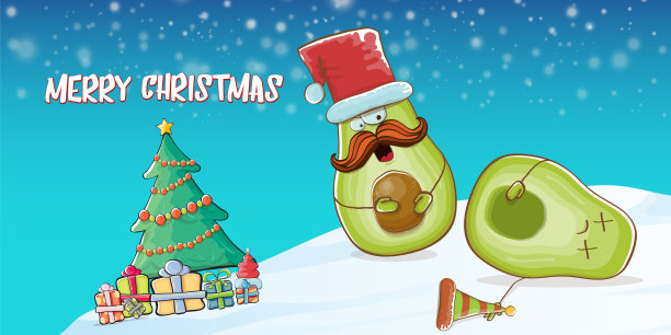 圣诞快乐，时髦的问候水平图片下载