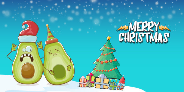 圣诞快乐，时髦的问候水平图片下载