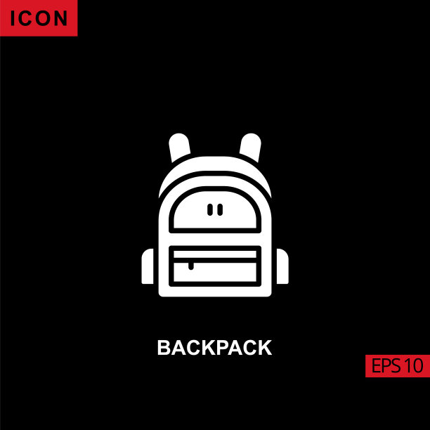 图标背包上的黑色背景图片下载