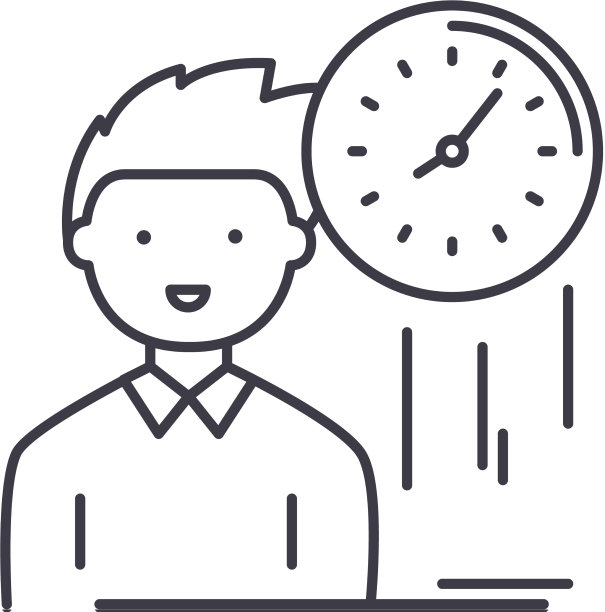 准点图标线性孤立图片下载