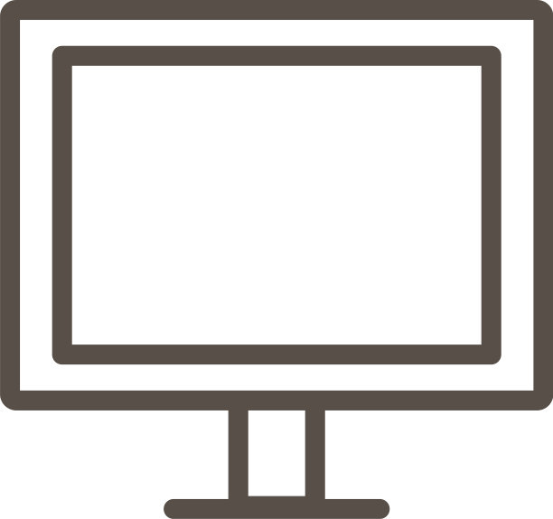 桌面电脑显示线条样式图标图片下载