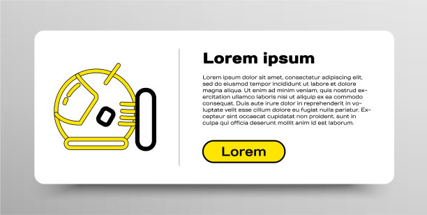 线宇航员头盔图标孤立在白色图片下载