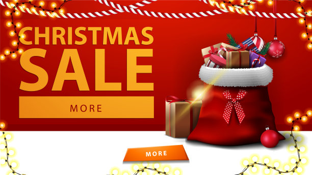 圣诞大减价横横幅图片下载