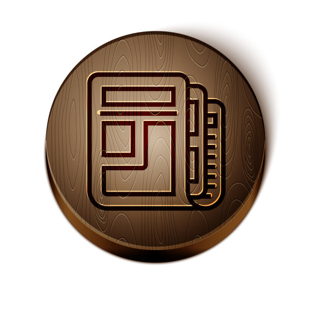 褐线股市新闻图标孤立上图片下载