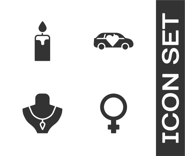 设置女性象征燃烧的蜡烛项链图片下载