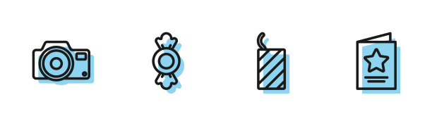 放烟花，放火箭，放照相机，放糖果图片下载