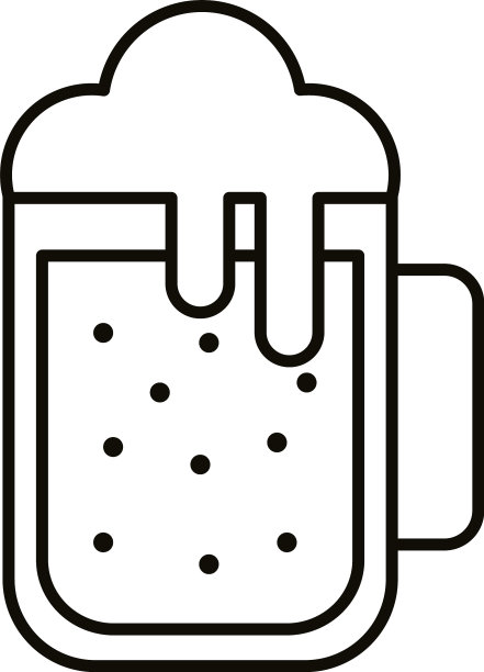 啤酒罐饮品线条风格图标图片下载