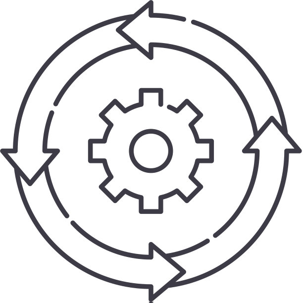 迭代周期图标线性隔离图片下载