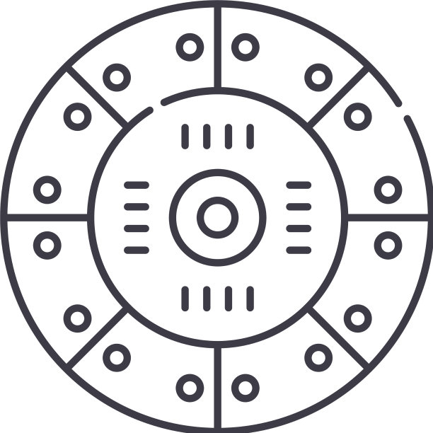 离合器片图标线性图片下载