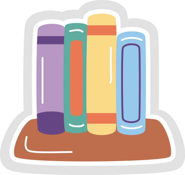 书籍贴纸风格的图标图片下载