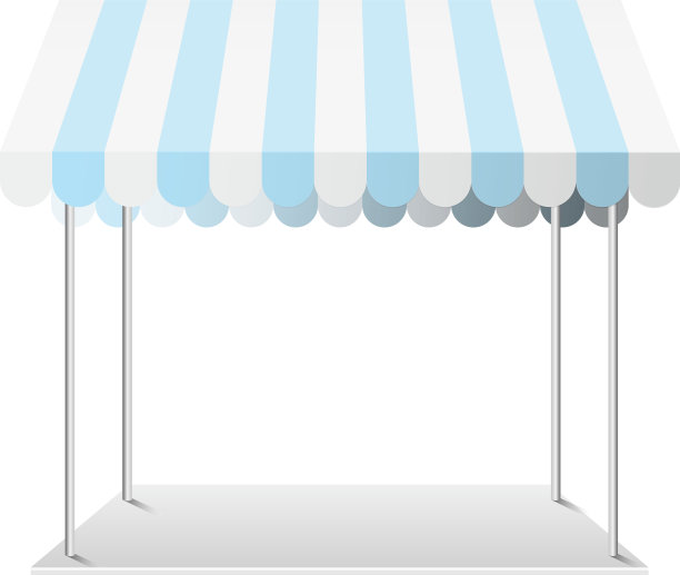 模板购物摊或蓝色摊位eps10图片下载