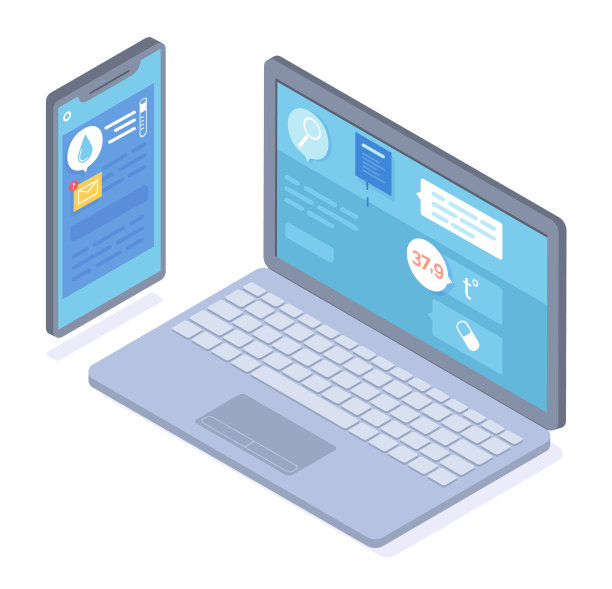 笔记本电脑和智能手机在线咨询图片下载