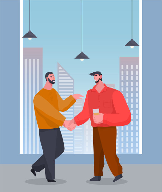 两个同事在握手图片下载