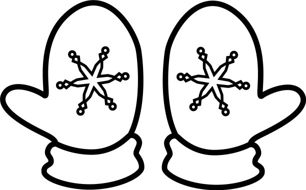 连指手套-用于着色的线性图片图片下载