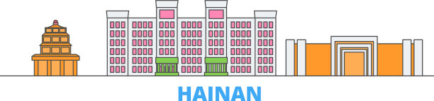 中国海南线城市景观平坦旅游图片下载