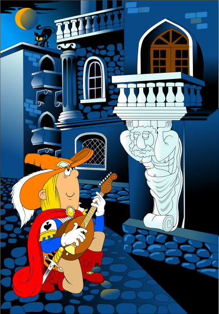 小夜曲在阳台图片下载