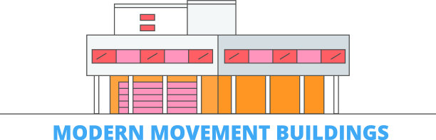 法国现代运动建筑的标志性线条图片下载