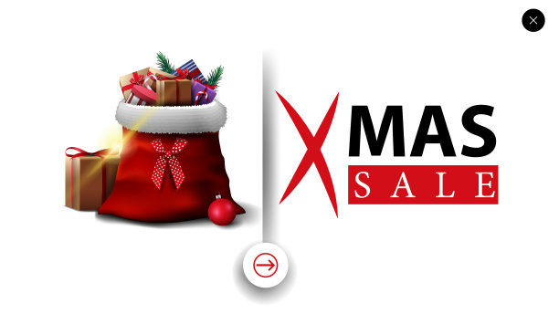 圣诞节打折白色横幅图片下载