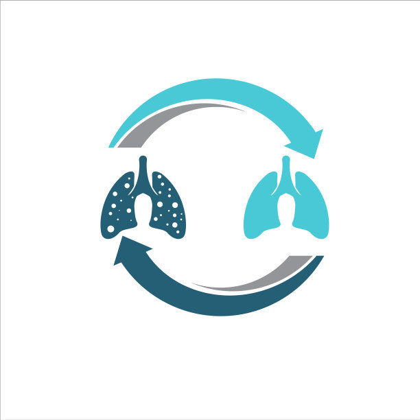 肺还原标志设计简约现代图片下载