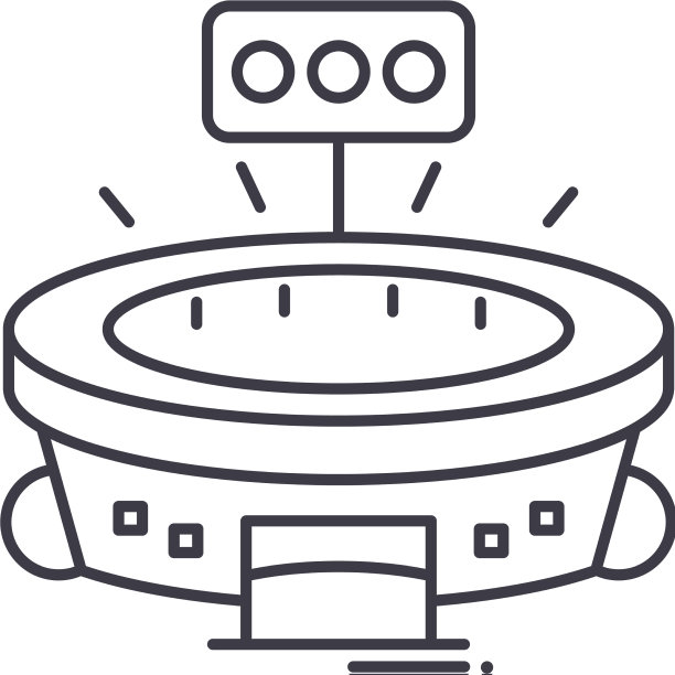 体育场概念图标线性孤立图片下载