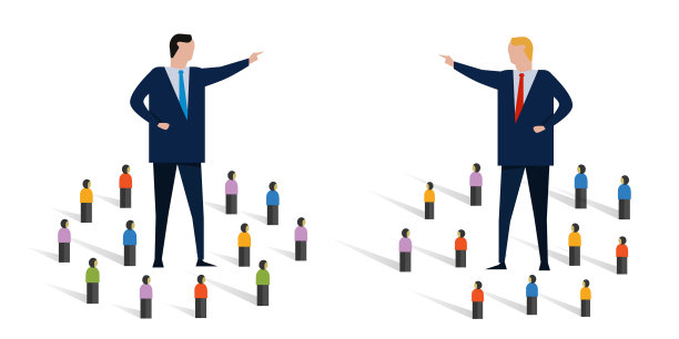 竞争使两个领导人之间的对抗两极分化图片下载