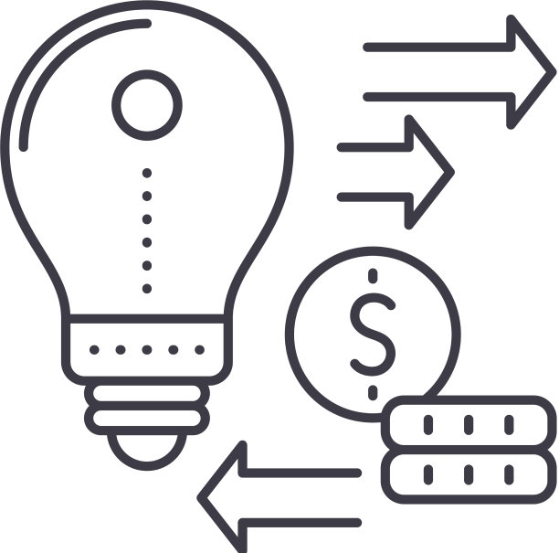 赞助投资概念图标线性孤立图片下载