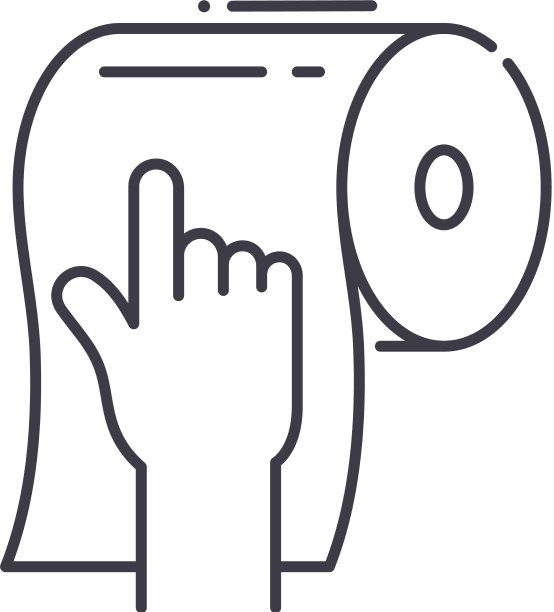 擦拭图标线性隔离细线图片下载