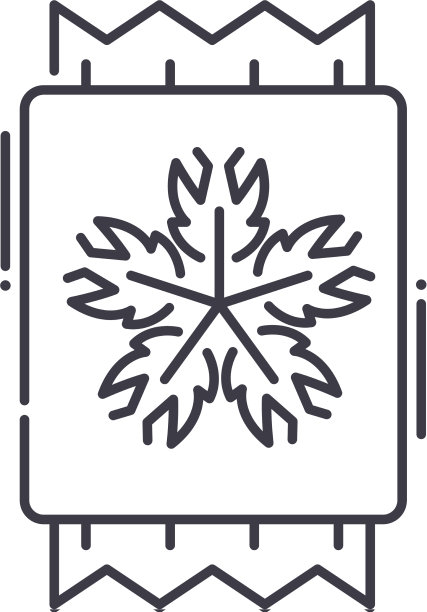 冬季装饰图标线性孤立图片下载