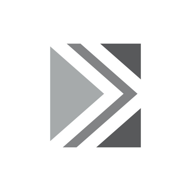 条纹箭头几何方形标志图片下载