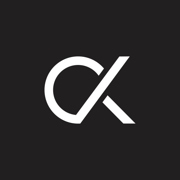 字母CK圆形几何线条标志图片下载
