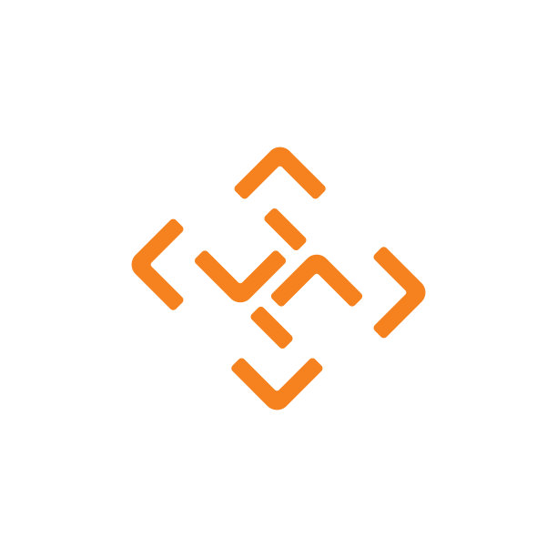 抽象字母h线几何标志图片下载