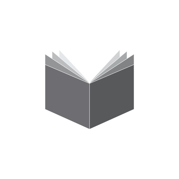 简单的渐变书标志图片下载